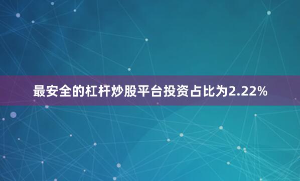 最安全的杠杆炒股平台投资占比为2.22%